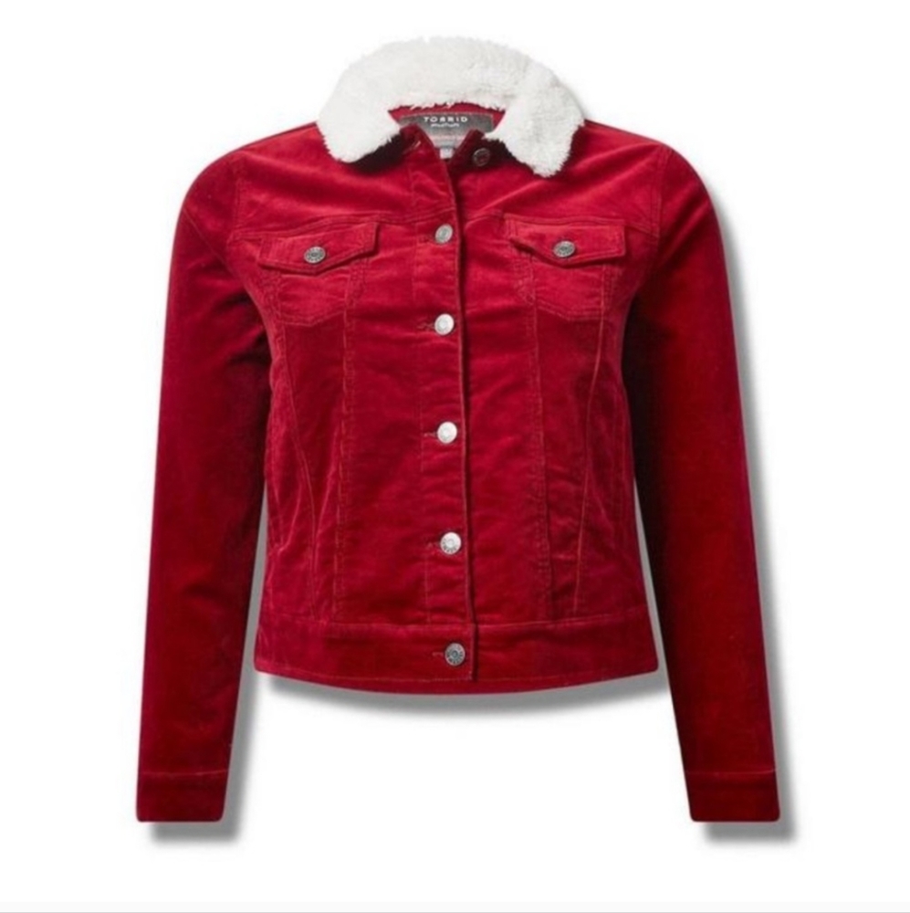 Torrid red corduroy jacket